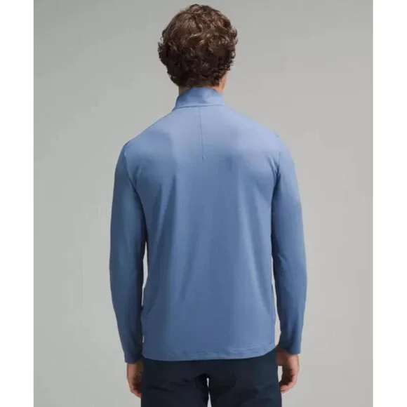 Long-Sleeve Golf Half Zip - Oasis Blue - Picture 3 of 3